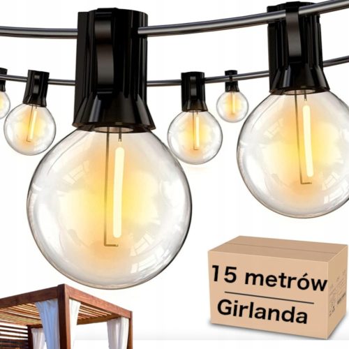 Vrtne luči XXL 15m z 17 LED žarnicami za teraso in balkon