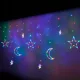LED zavesa Luna Zvezde 2,5m 138LED multikolor