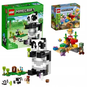   LEGO Minecraft 21245 Panda Sanctuary + LEGO Minecraft 21164 Koralni greben