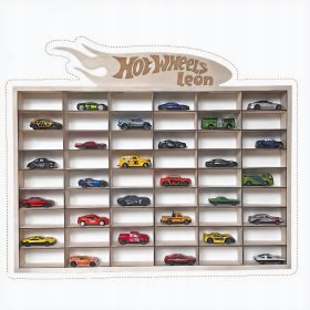   Hot Wheels Lesena Polica za Avtomobile s Personaliziranim Napisom