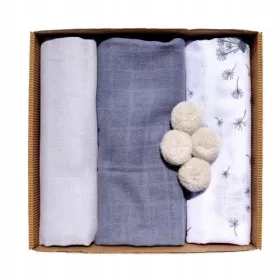 MUSLIN plenice s pomponi EGA KIDS