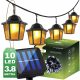 Lumiled 380 cm solarna girlanda za vrt, črna