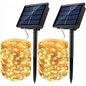 SuperLED solarna girlanda 200 LED 20 m IP44 toplo bela