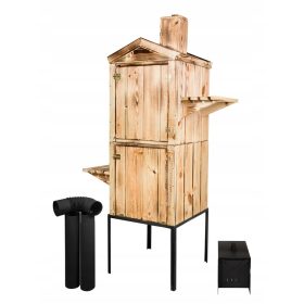  Vrtna KADILNICA z zunanjim kaminom komplet 180x60x60