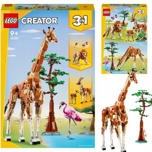 LEGO Creator 31150 Divje živali v safariju + kartonska škatla 30 cm x 20 cm x 10 cm 380 g/m² 1 kos.