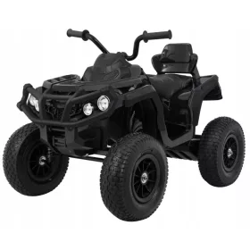   Električni Quad ATV Air za otroke Črna Pnevmatike na napihljivih kolesih Radio MP3