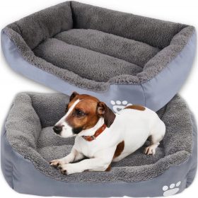    Pasja stajica POSTELJNINA PENSION BED DOG BLAZINA odtenki sive 80 cm x 60 cm