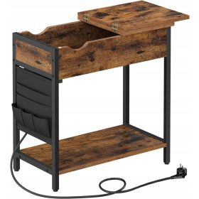    Songmics Vasagle pravokotna konzola 60 x 31,5 x 60 cm odtenki rjave barve