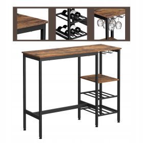 Pravokotna črna kuhinjska miza Vasagle 40 x 110 x 90 cm