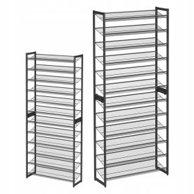 Regal za čevlje Songmics 92,5 x 223 x 30,7 cm Črna