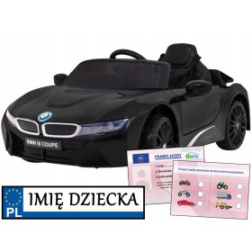 Električni avtomobil BMW I8 črne barve za otroke