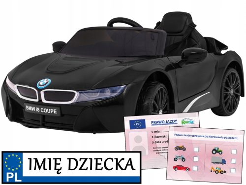Električni avtomobil BMW I8 črne barve za otroke