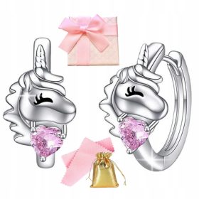 Srebrni uhani za deklice s samorogi 925