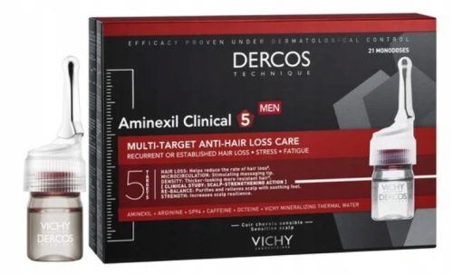 VICHY DERCOS AMINEXIL CLINICAL 5: Kuracija proti izpadanju las za moške