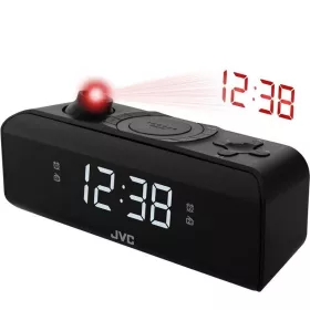    Radijska budilka s projektorjem JVC RA-E211B LED FM/AM NAPAJALNIK IN BATERIJA