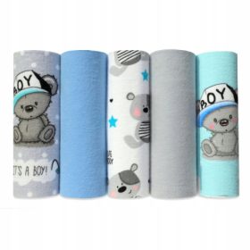   EGA KIDS Flanel plenice za dečke 70x80cm set št. 2 (7053), 5 kosov