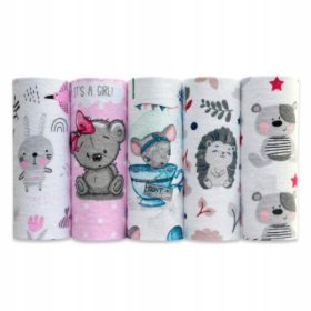 Flanel plenice za otroke EGA KIDS 70x80cm 5 kosov