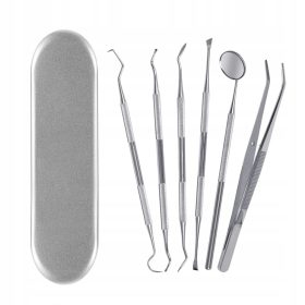   ZOBNI NABOR ORODJA ZA STOMATOLOGIJO, SET ZOBNIH ORODJI, OGLEDALO, INSPEKTOR, 6 kosov