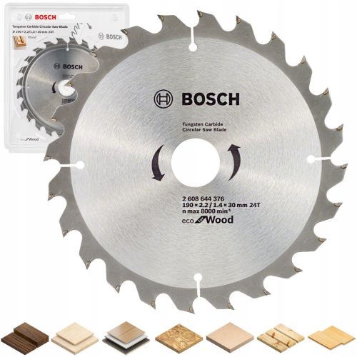  Bosch Eco for Wood 190 disk 30 mm 24 zob