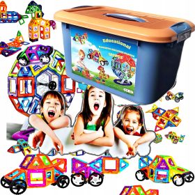 Magnetni gradbeni bloki PREMIUM za otroke - set 117 kosov