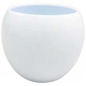   Ceramični lonček za rože 20 cm bela prevleka za rože UV odporna keramika