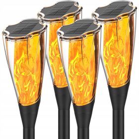  Vgradna solarna svetilka NNLED črna 64,9 cm 4 kos.