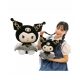 MEGA MASKOTA KUROMI CUDDLE, ČRNO ZLATA, 35CM, PLIŠ, PRIJETNA NA DOTIK