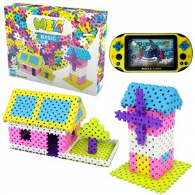   Kocke za gradnjo MELI Pink 600 kosov + Vodna igra - Konstrukcijski set za otroke od 3 let naprej