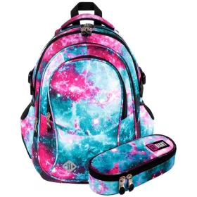   Šolski nahrbtnik St. Right Nebula s 4 predelki in peresnico za deklice 23 l BP-O1
