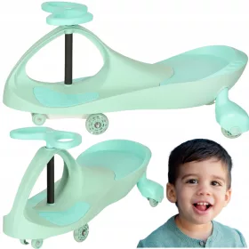   JEŽDŽIK GRAVITACIJSKI ZA OTROKE S SVETLEČIMI KOLESII LED - MINT