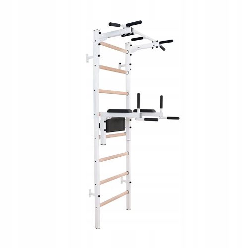 Gimnastična lestev + palica + palice Bela BenchK