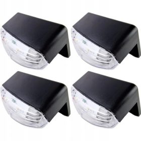  Solarna svetilka Cortina, črna, 5,3 cm, 4 kosi.