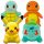 Maskotka Pokemon 4 polnjene živali 25 cm Pikachu Bulbasaurus Squirtle Charmander