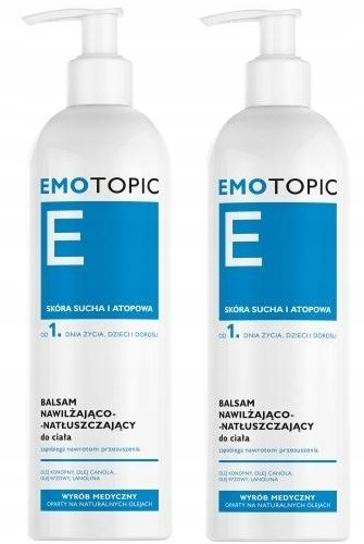 Emotopic Vlažilni in Maščobni Balzam za Suho in Atopično Kožo, 400 ml