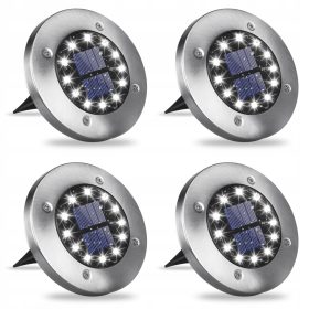  Viseča solarna svetilka Masterled srebrna 11,5 cm 4 kos.