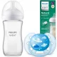 Philips Avent Naravna steklenička 240 ml + Philips Avent ortodontski silikonski cucek 6 m