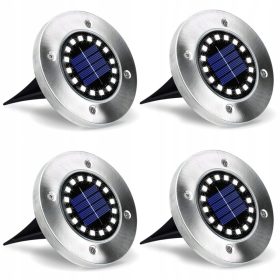  Viseča solarna svetilka Masterled srebrna 38 cm 4 kos.