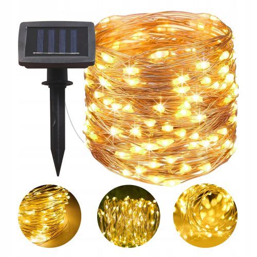 Girlanda LED solarna 100 led 1190cm linka (3780)