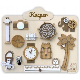    Deska za senzorično manipulacijo Montessori VELIKA XL + GRATIS Ime