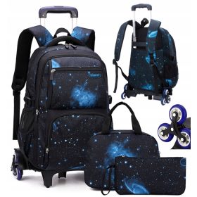 Ziranyu Galaxy Večnamenski Šolski Nahrbtnik na Kolesih