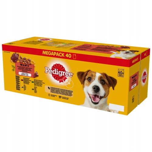 Mokra hrana za pse Pedigree Mešanica Okusov v Galaretki 40 x 100 g