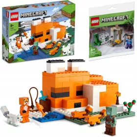   LEGO Minecraft Siedlisko lisov 21178 + Jaskinia naciekowa 30647