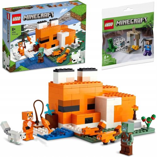 LEGO Minecraft Siedlisko lisov 21178 + Jaskinia naciekowa 30647