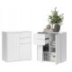 Komoda SaraMeble BELA COCO 75 x 35 x 80 cm - Bela omara z dvema vrati in dvema predaloma Luna 2D2S