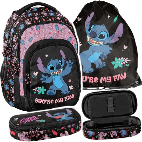 Večnamenski šolski nahrbtnik Lilo in Stitch Stitch, večbarven, primeren za dekleta od 1. do 3. razreda