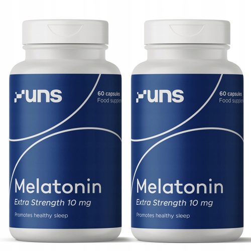 UNS Melatonin Extra Strength 10mg, 60 kapsul za hitrejše zaspanje in globlji spanec