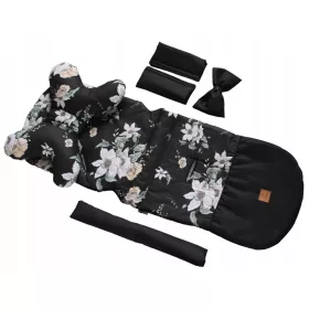    Vložek za voziček Kimberly XL black flower 90 cm + 4 ostali izdelki