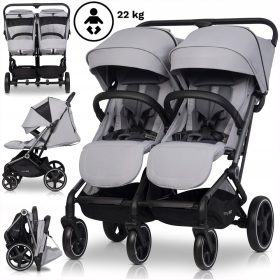 Voziček za dvojčke EASYGO ECHO Cloudy Grey