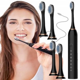   Slovenian name: Napredna električna sonična zobna ščetka z 4 soničnimi glavami

SEO-optimized description:
Električna sonična zobna ščetka je inovativno orodje za čiščenje zob, ki zagotavlja natančnej