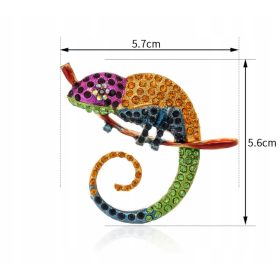 Velika broška kameleon, elegantno darilo